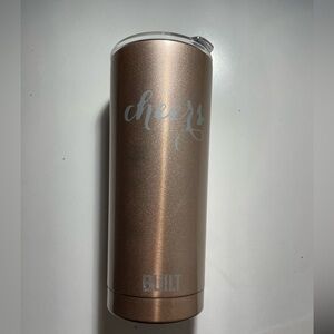Rose gold cheers tumbler cup